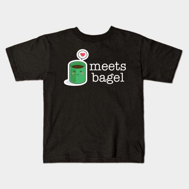 coffee meets bagel Kids T-Shirt by ERRAMSHOP